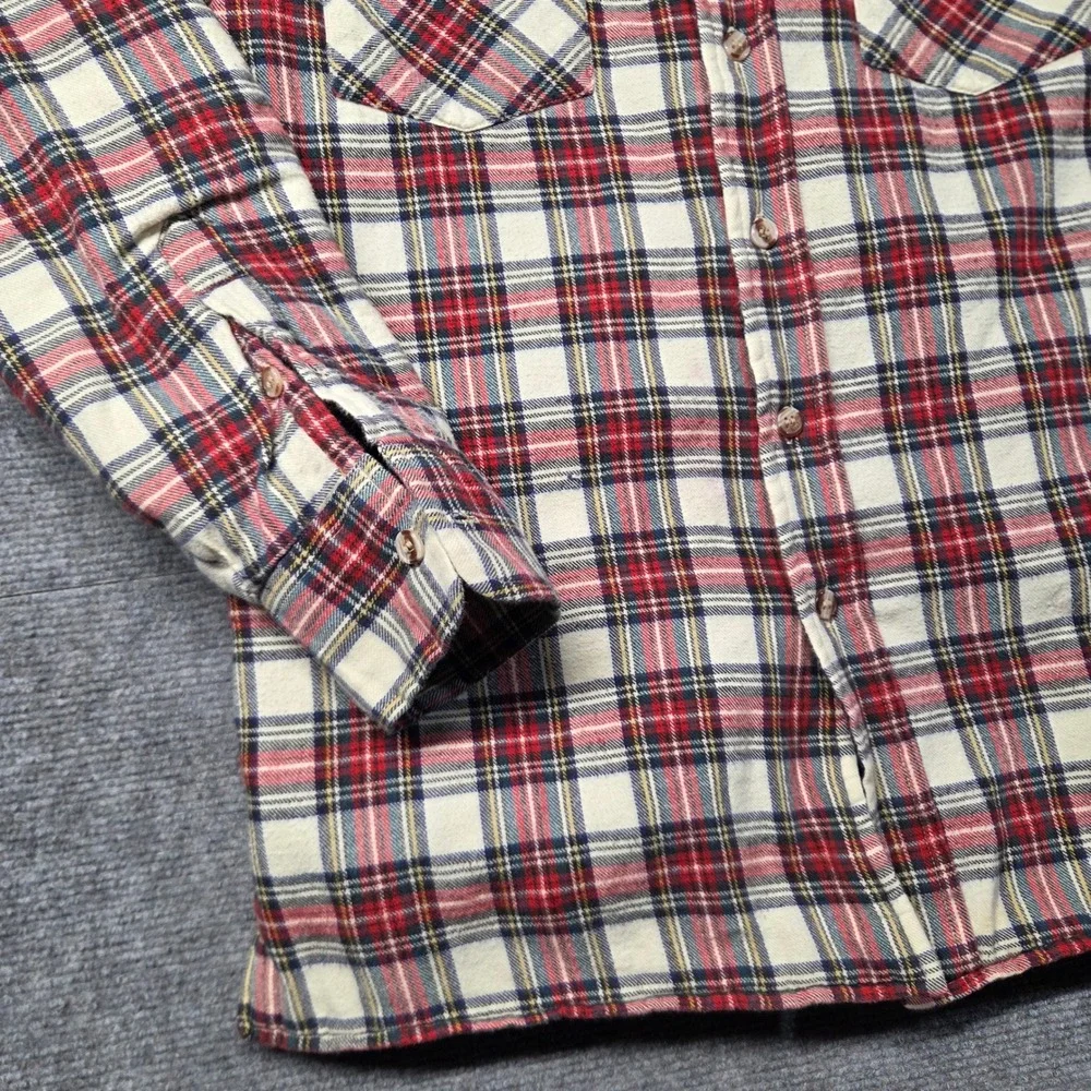 Vintage Arrow Sportswear Quilted Flannel Shirt Jacket Mens M Plaid Lined Shacket